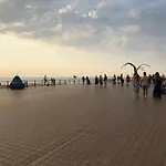 Panoramic View On Beach, Ships, Sea - Place To Be Apartmán