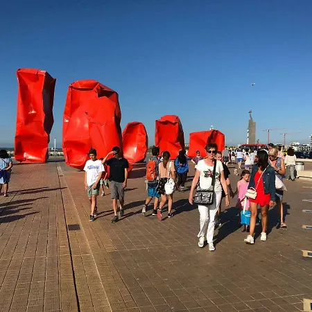 Panoramic View On Beach, Ships, Sea - Place To Be Apartament Ostenda